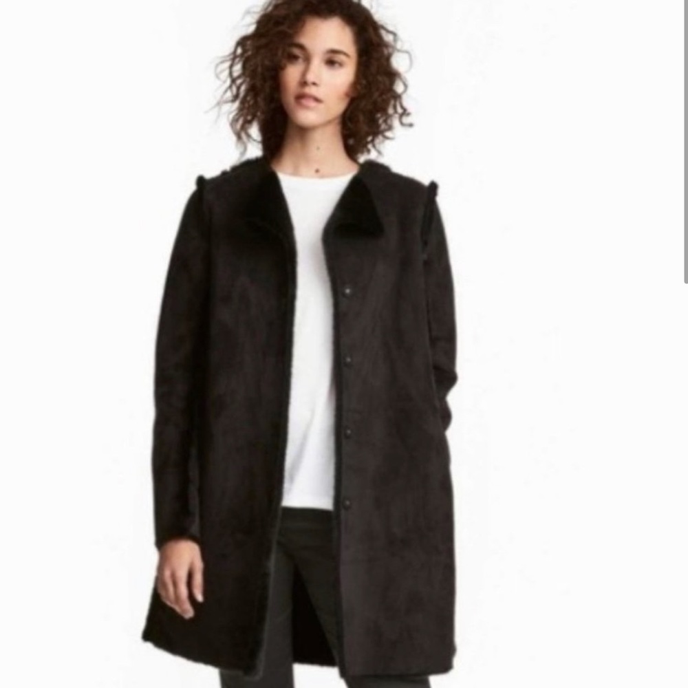 Faux Fur Suede Jacket